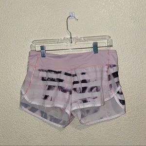 Lululemon speed shorts -pink palm tree